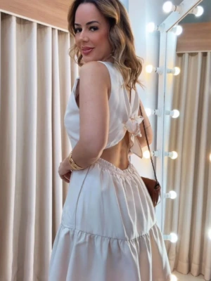 Thati Garuti Store - Vestido Macaquinho Virgínia Nude