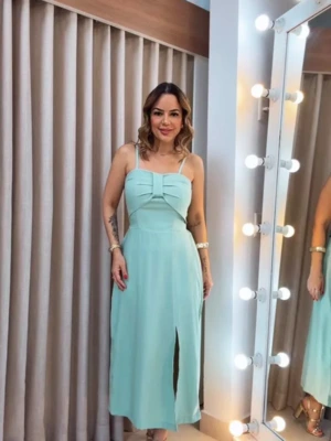 Thati Garuti Store - Vestido Midi Laço Frontal Mari Verde