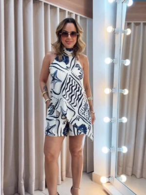 Thati Garuti Store - Conjunto Luna Gola Azul e Nude